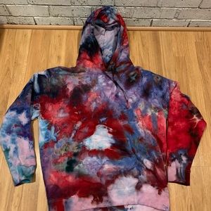 Ice Dye Independent Hoodie Large Tie Dye